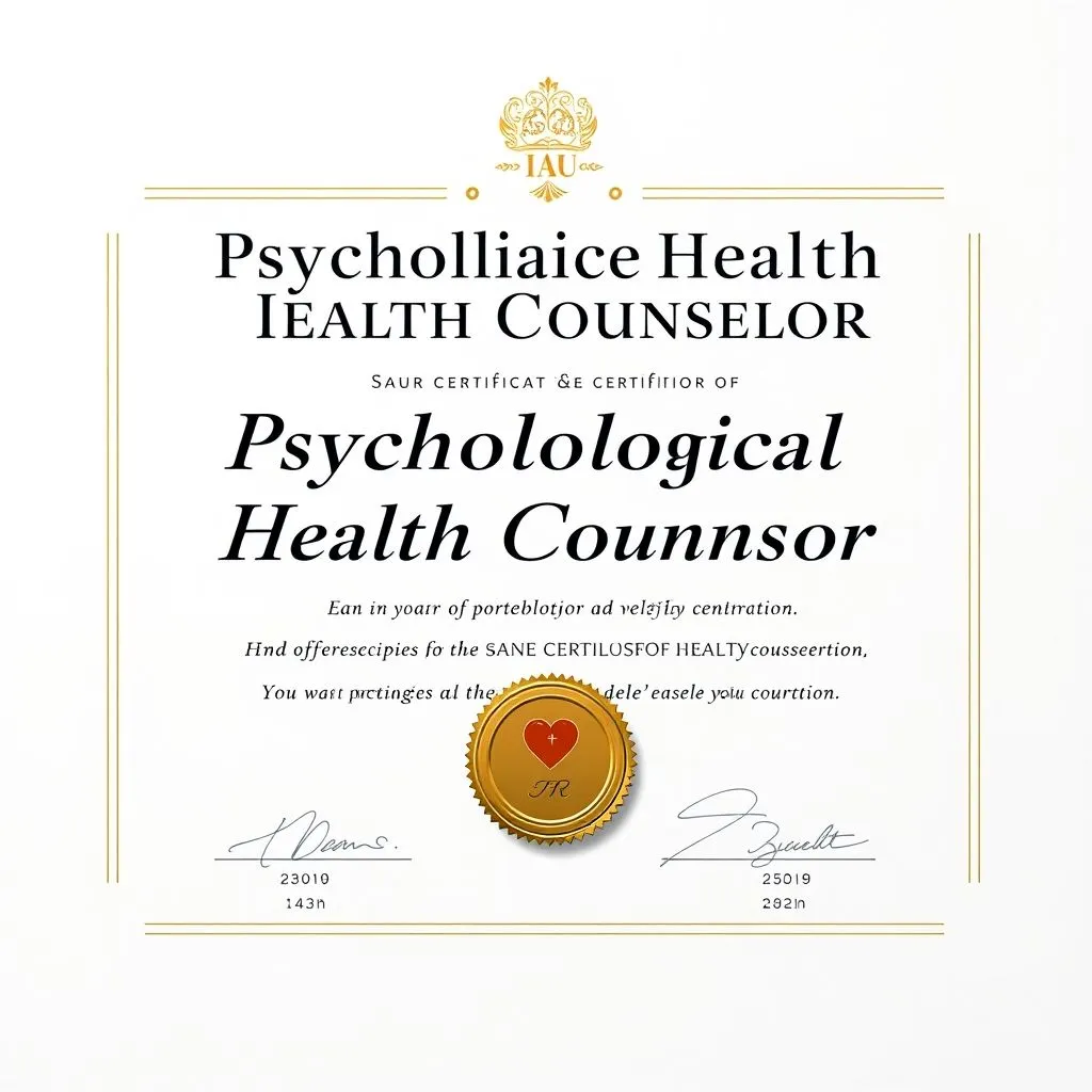 心理健康指导师证书