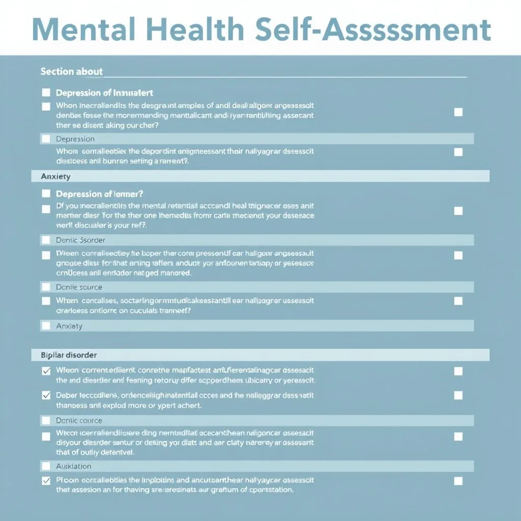 心理疾病自测表