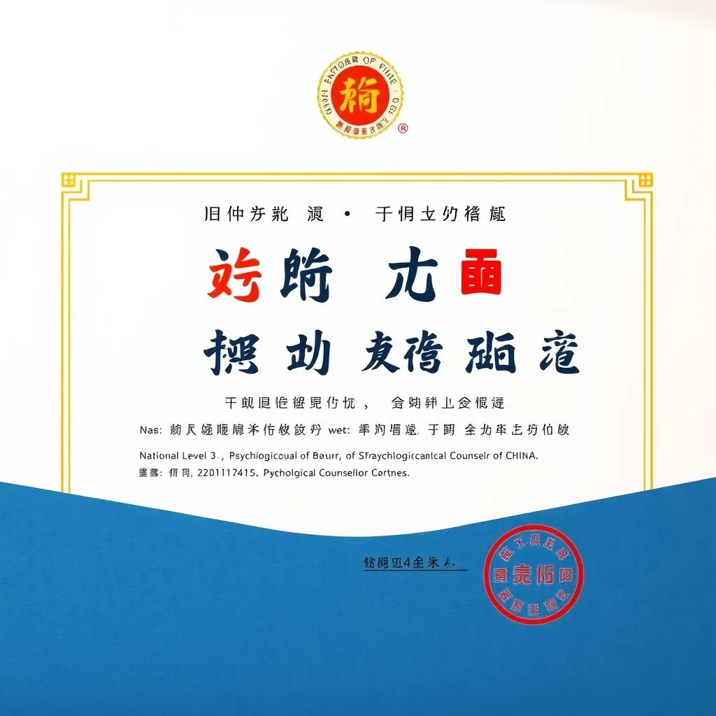 国家三级心理咨询师证书