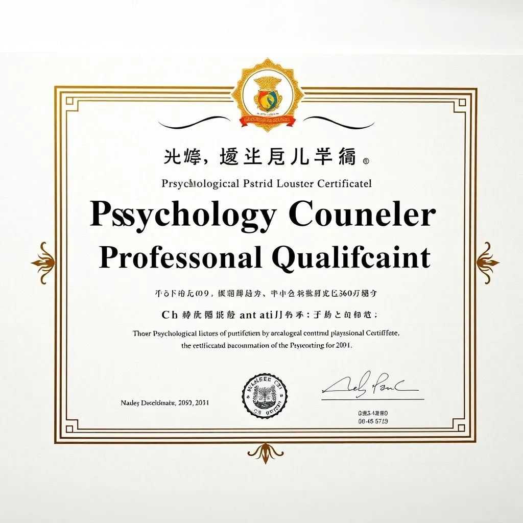 心理咨询师职业资格证书