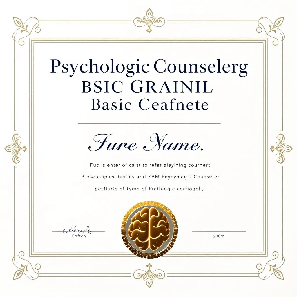 心理咨询基础培训合格证书