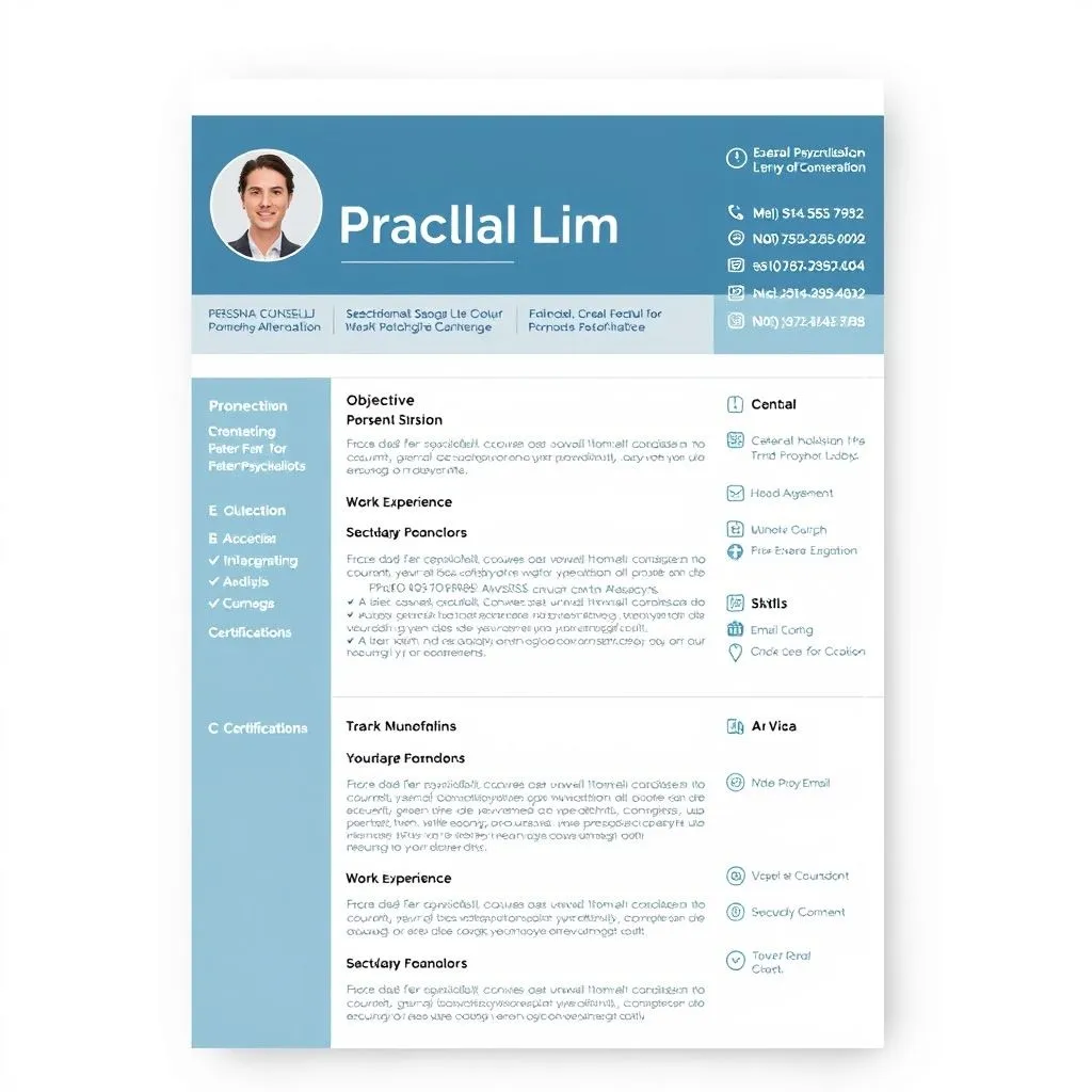 心理咨询师简历