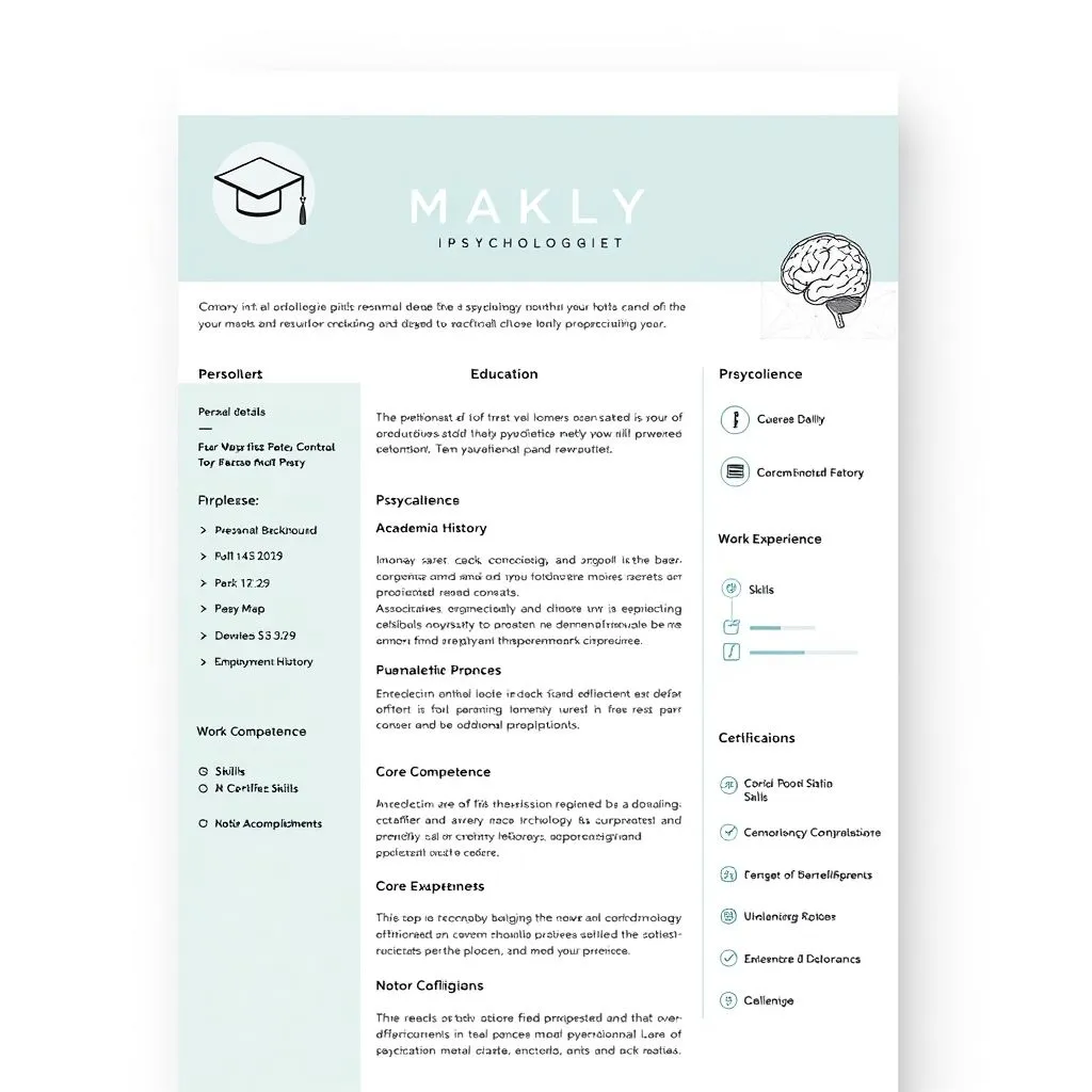 心理学简历