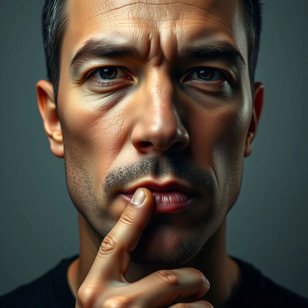 男人抿嘴心理学