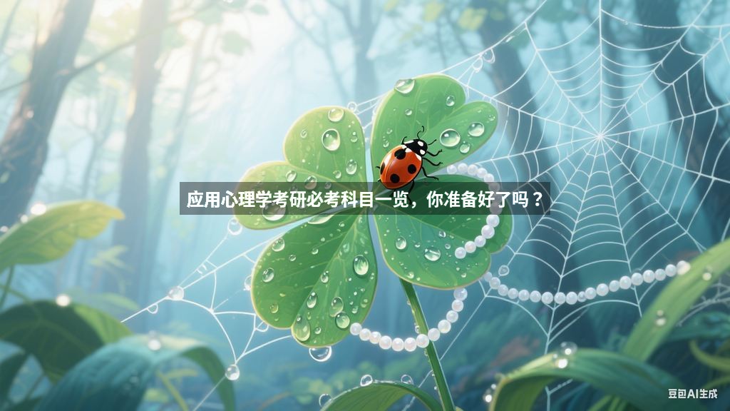应用心理学考研必考科目一览，你准备好了吗？