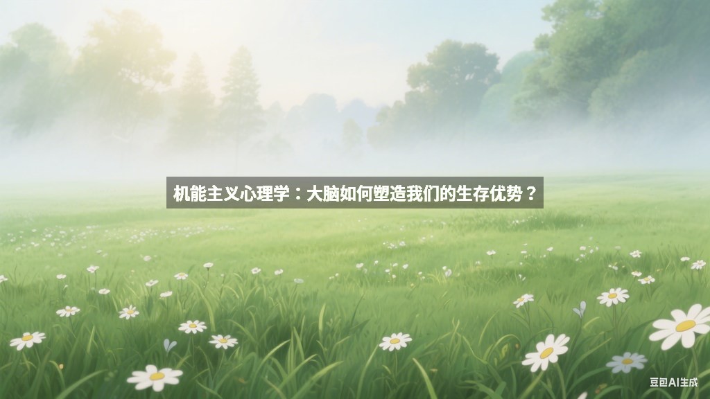 机能主义心理学：大脑如何塑造我们的生存优势？