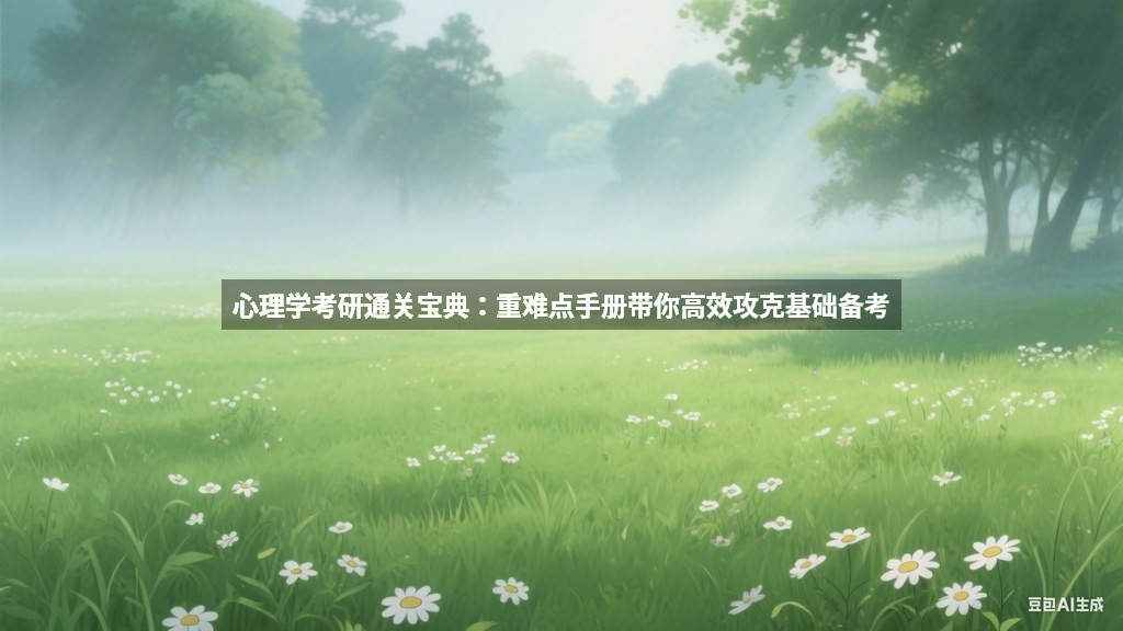心理学考研通关宝典：重难点手册带你高效攻克基础备考