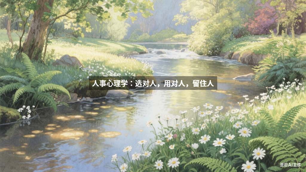 人事心理学：选对人，用对人，留住人