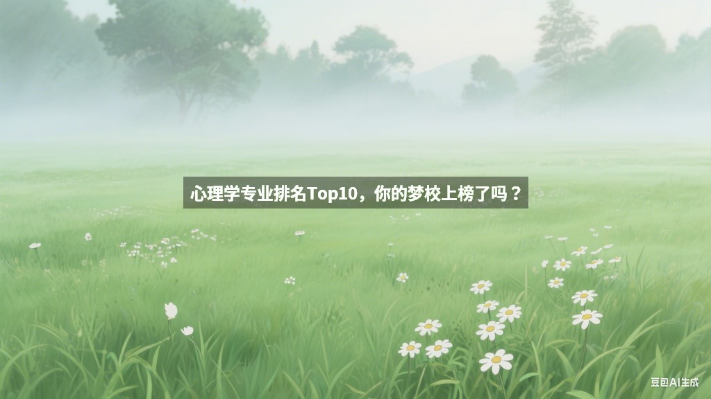 心理学专业排名Top10，你的梦校上榜了吗？