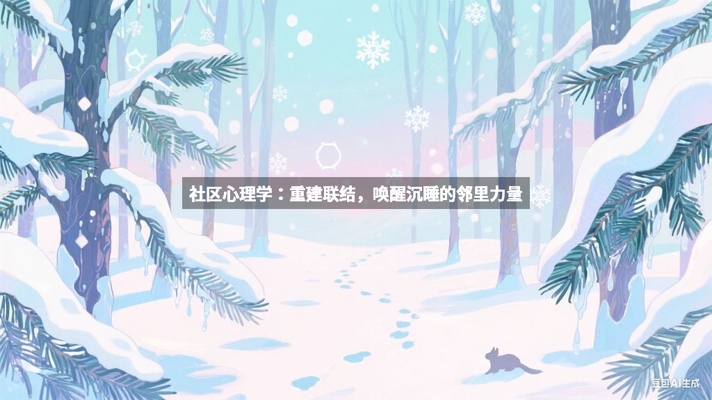 社区心理学：重建联结，唤醒沉睡的邻里力量