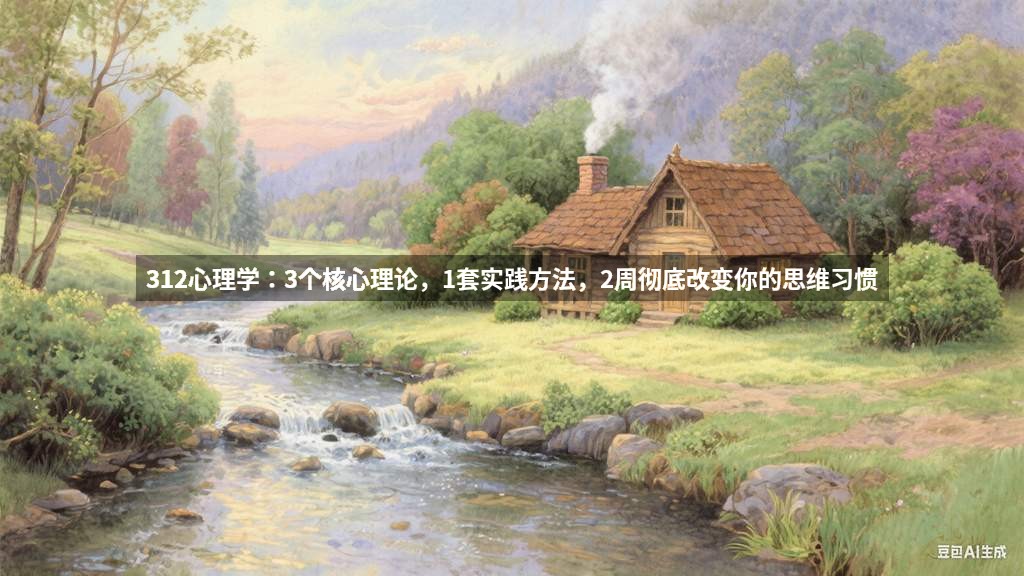 312心理学：3个核心理论，1套实践方法，2周彻底改变你的思维习惯