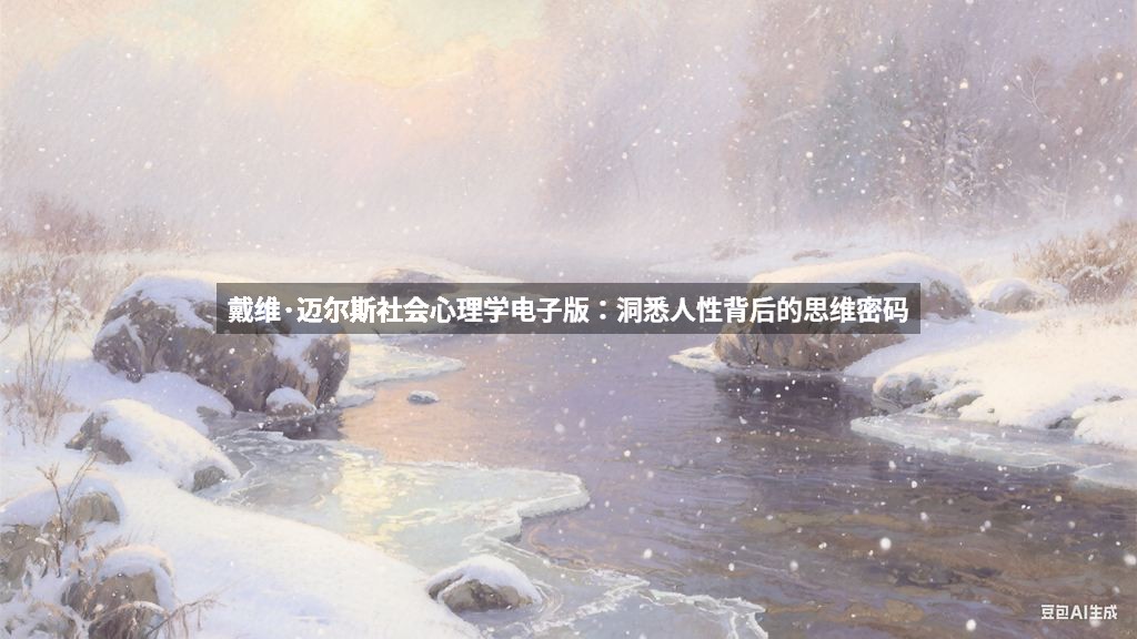 戴维·迈尔斯社会心理学电子版：洞悉人性背后的思维密码