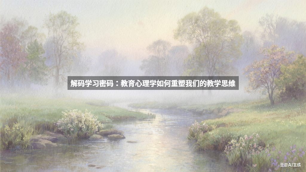 解码学习密码：教育心理学如何重塑我们的教学思维