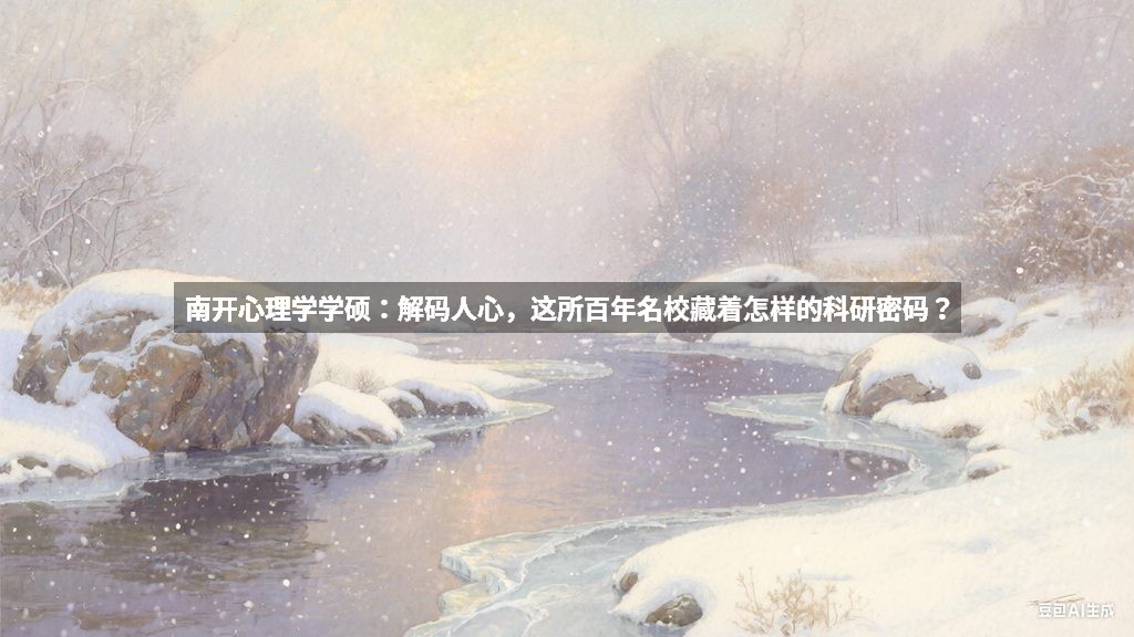 南开心理学学硕：解码人心，这所百年名校藏着怎样的科研密码？