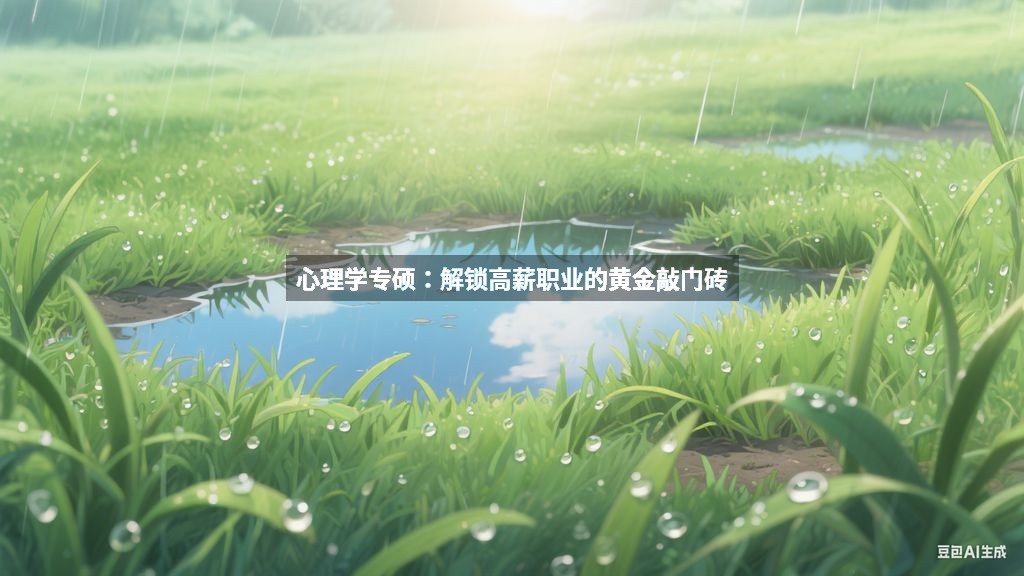 心理学专硕：解锁高薪职业的黄金敲门砖