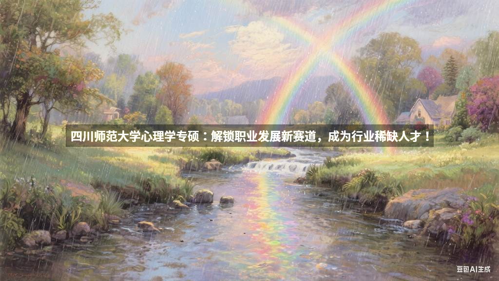 四川师范大学心理学专硕：解锁职业发展新赛道，成为行业稀缺人才！