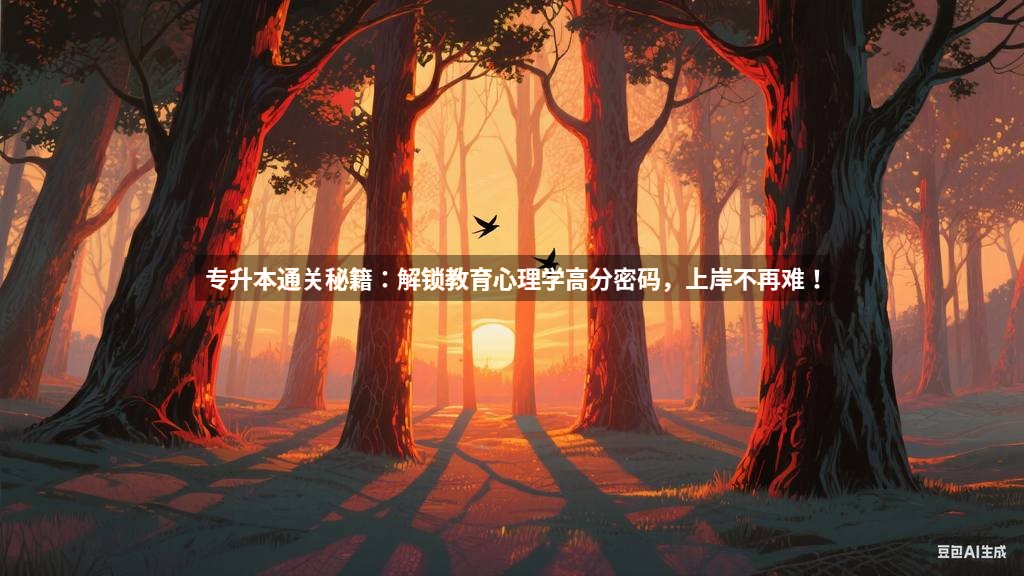 专升本通关秘籍：解锁教育心理学高分密码，上岸不再难！