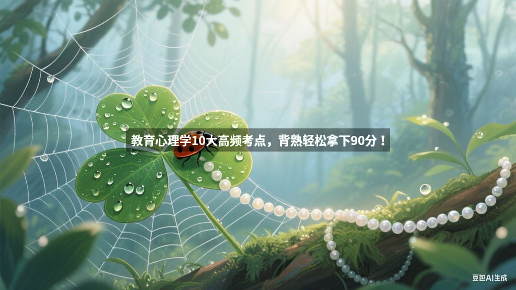 教育心理学10大高频考点，背熟轻松拿下90分！