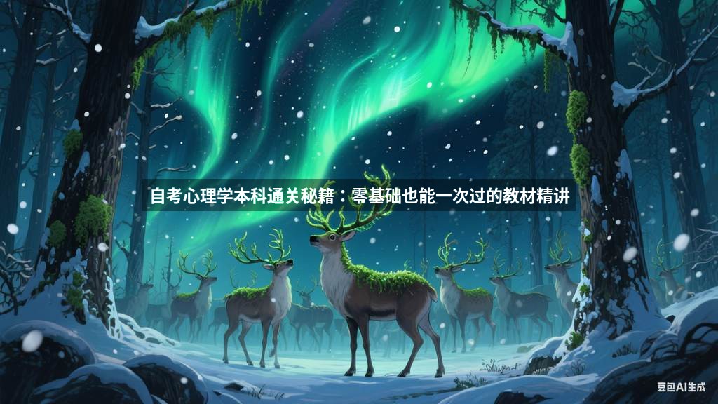 自考心理学本科通关秘籍：零基础也能一次过的教材精讲