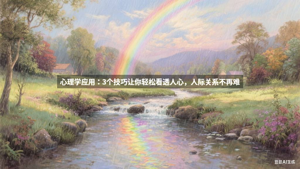 心理学应用：3个技巧让你轻松看透人心，人际关系不再难