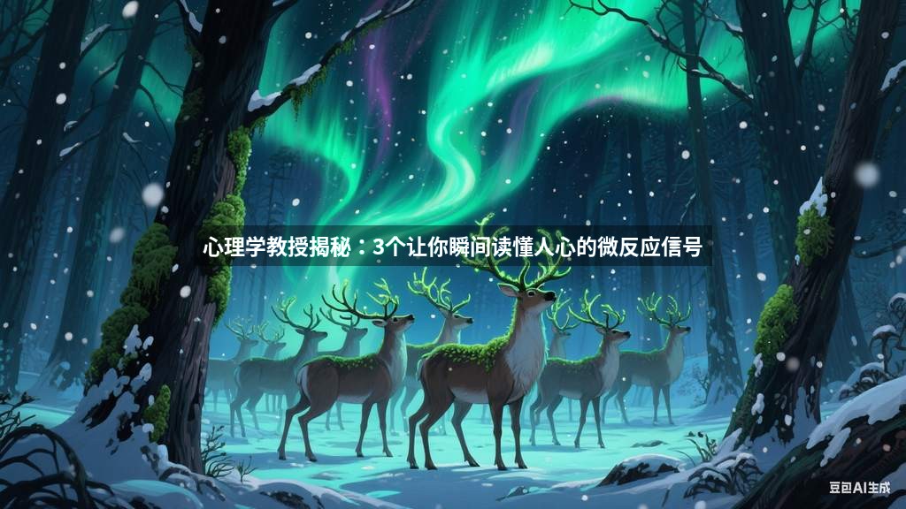 心理学教授揭秘：3个让你瞬间读懂人心的微反应信号