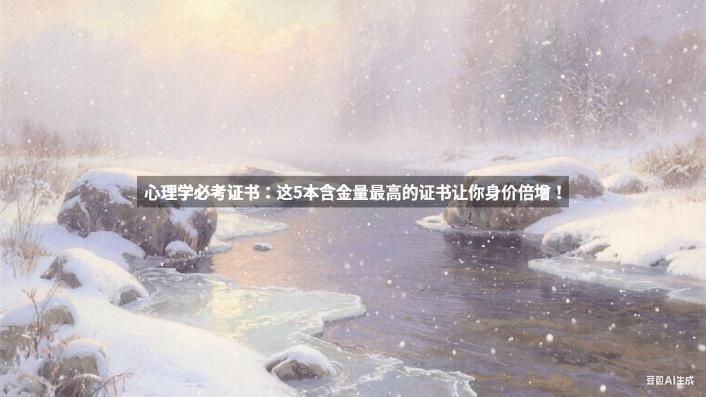 心理学必考证书：这5本含金量最高的证书让你身价倍增！