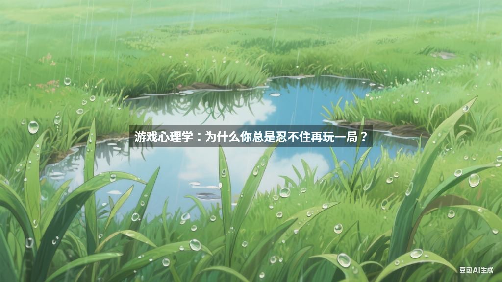 游戏心理学：为什么你总是忍不住再玩一局？