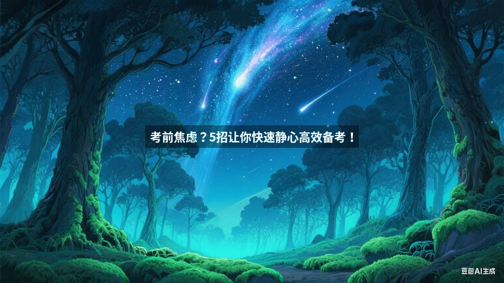 考前焦虑？5招让你快速静心高效备考！
