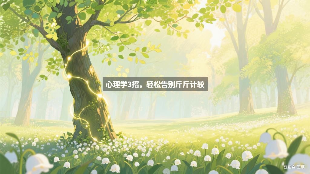 心理学3招，轻松告别斤斤计较