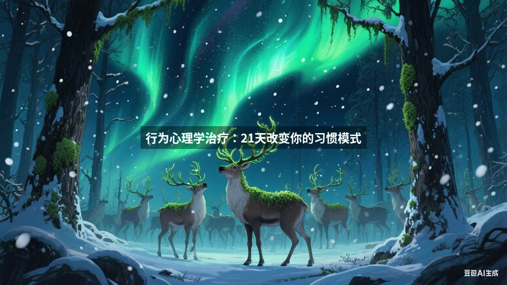 行为心理学治疗：21天改变你的习惯模式