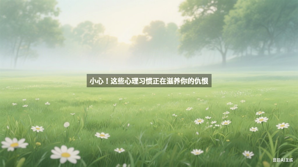 小心！这些心理习惯正在滋养你的仇恨