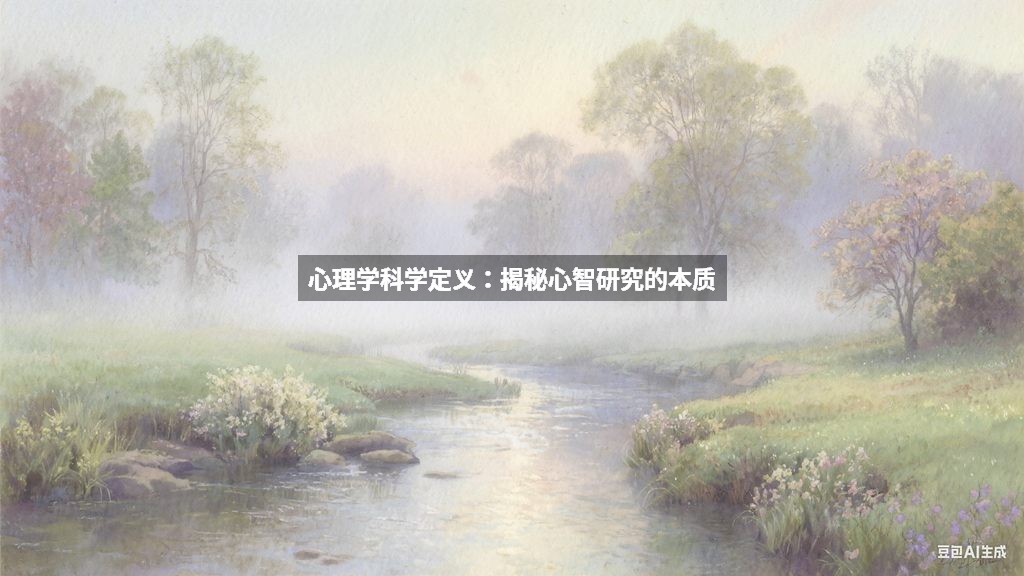 心理学科学定义：揭秘心智研究的本质