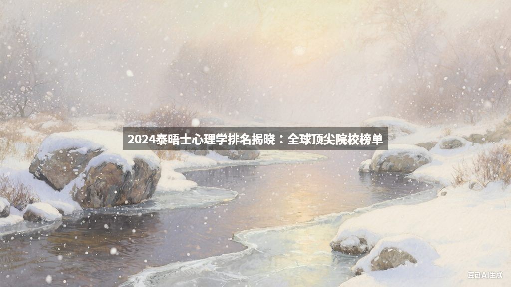2024泰晤士心理学排名揭晓：全球顶尖院校榜单