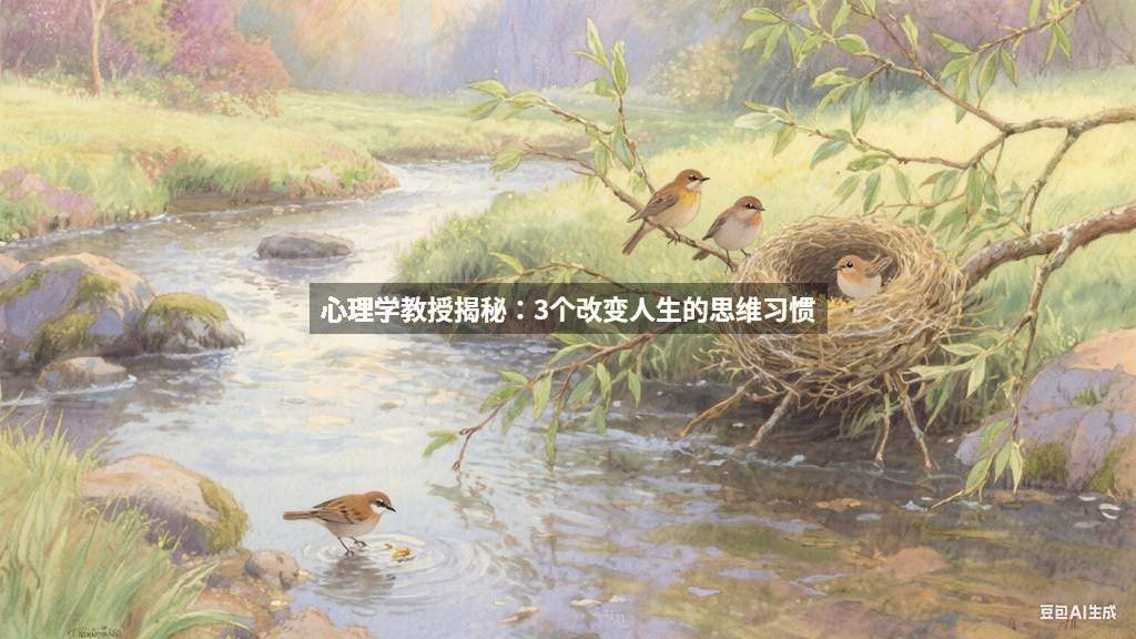 心理学教授揭秘：3个改变人生的思维习惯
