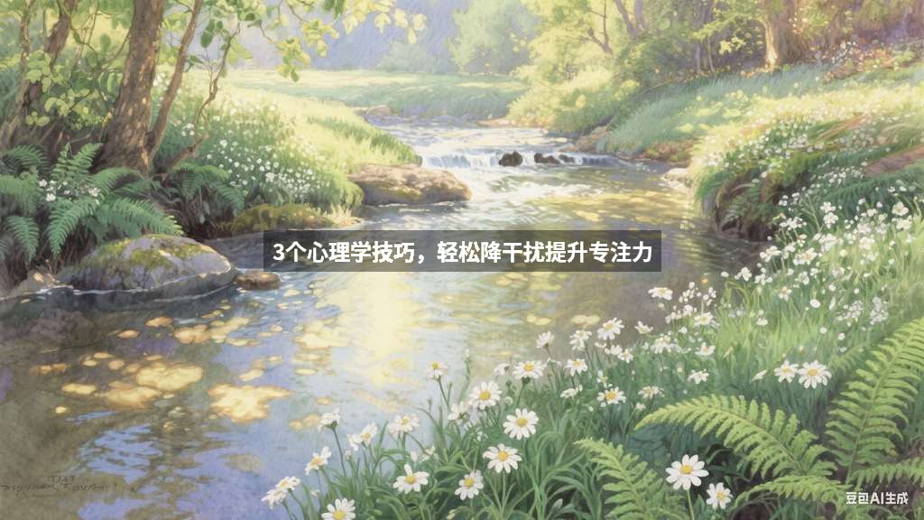 3个心理学技巧，轻松降干扰提升专注力