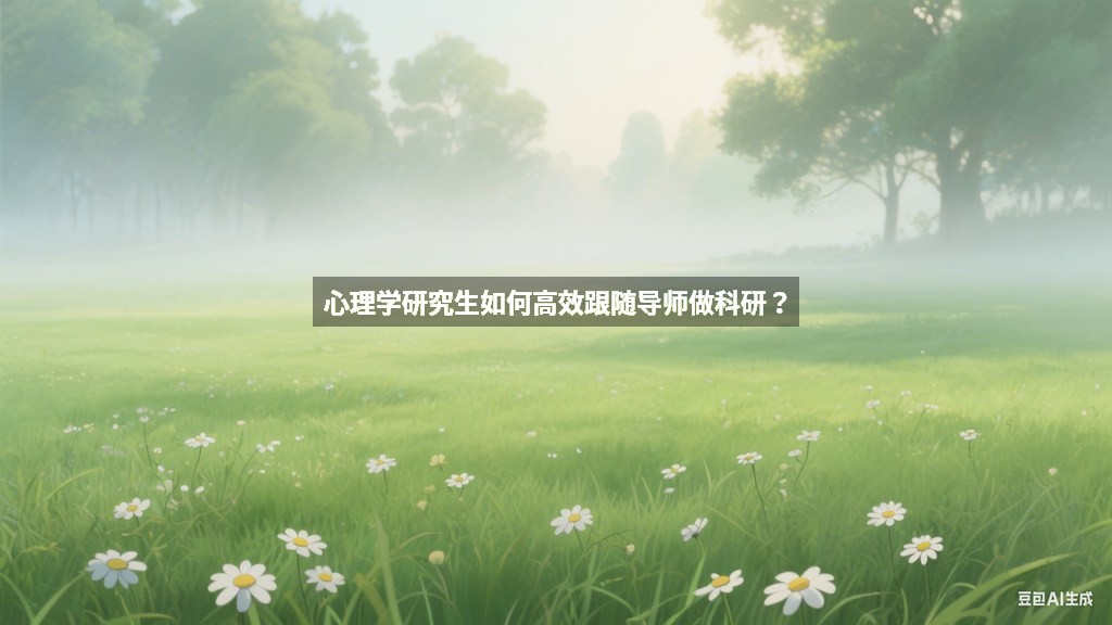 心理学研究生如何高效跟随导师做科研？