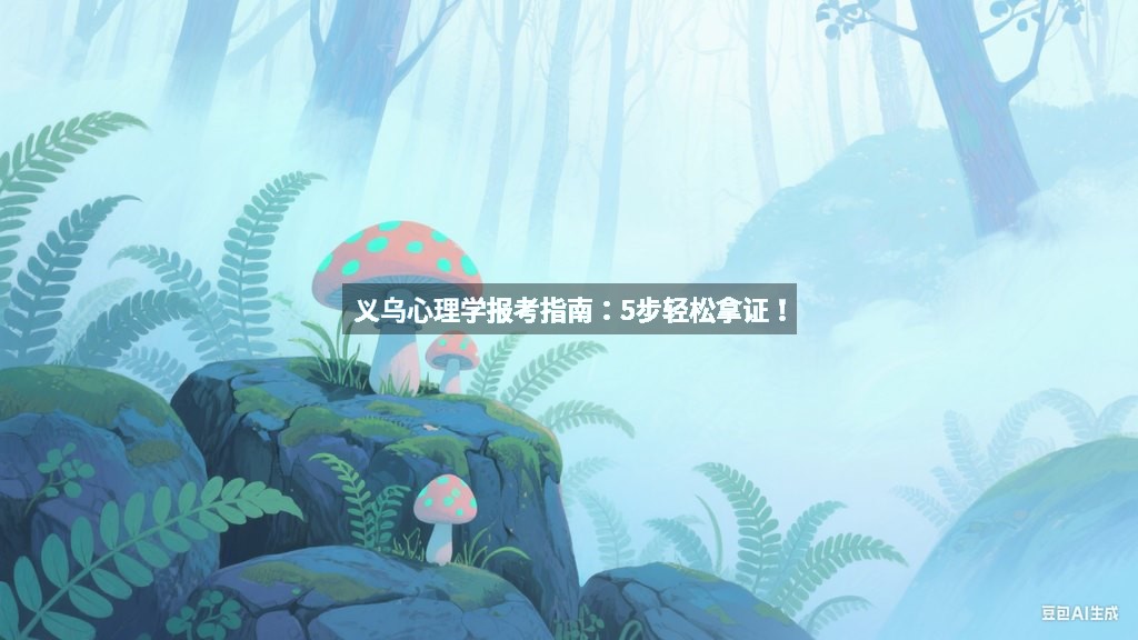 义乌心理学报考指南：5步轻松拿证！
