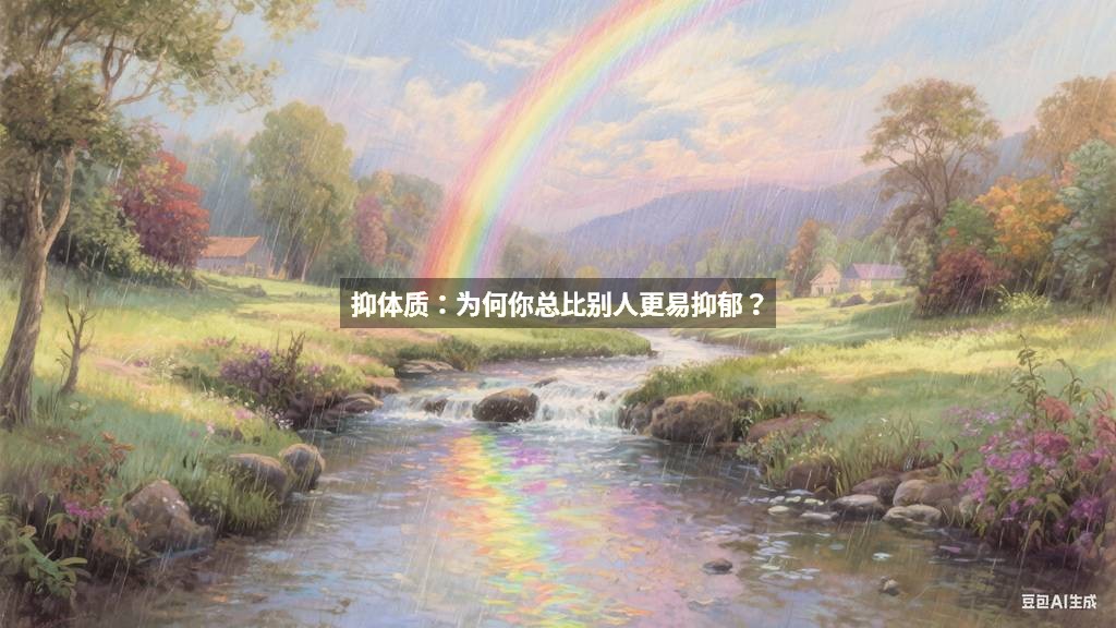 抑体质：为何你总比别人更易抑郁？