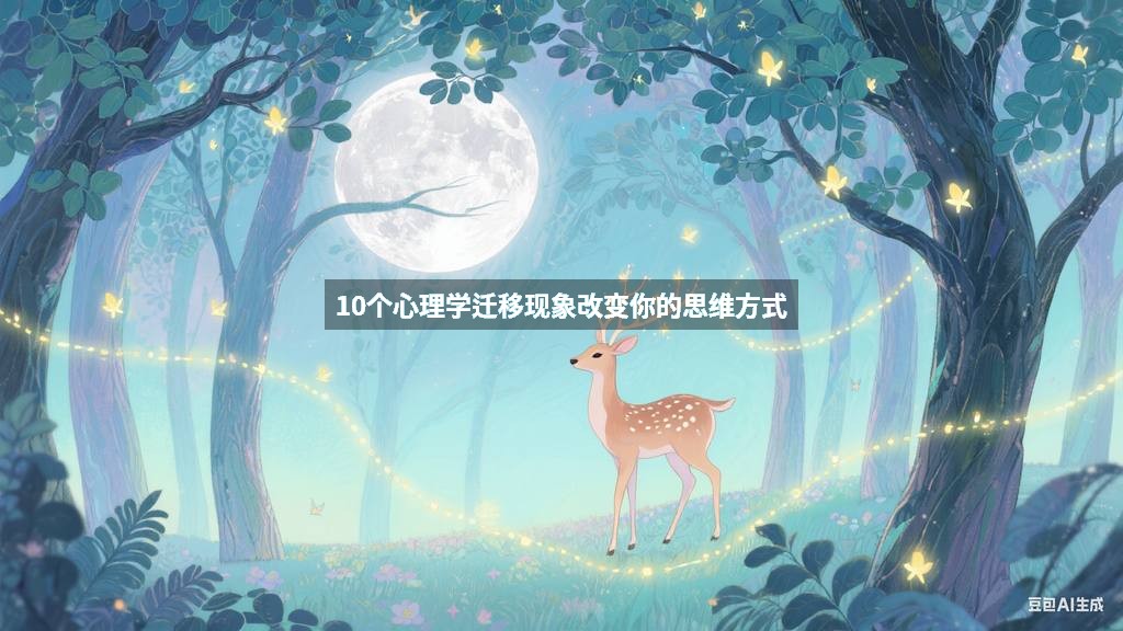 10个心理学迁移现象改变你的思维方式