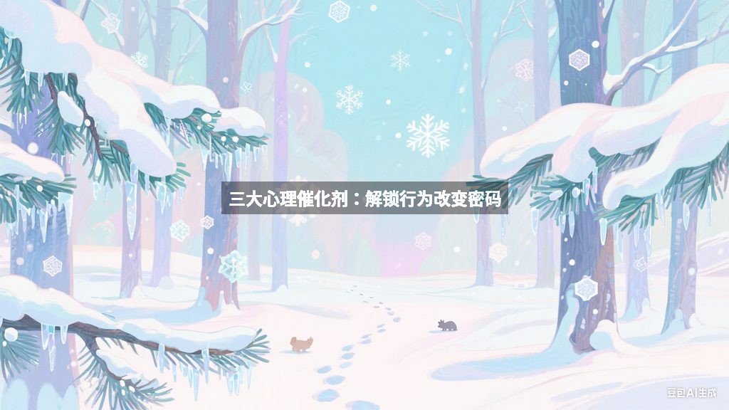 三大心理催化剂：解锁行为改变密码