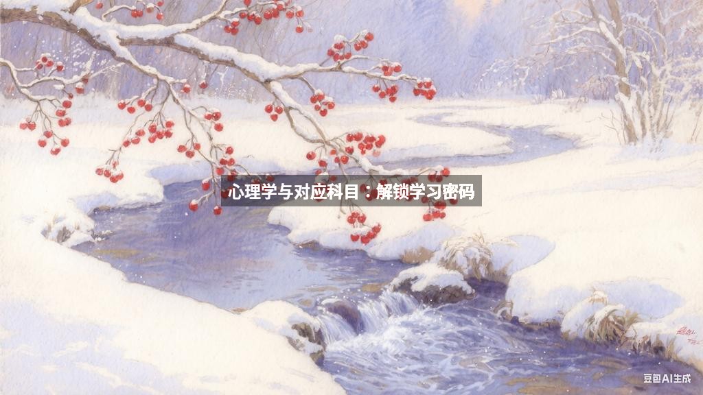 心理学与对应科目：解锁学习密码