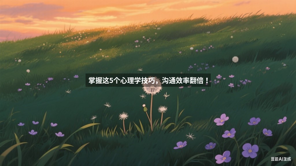 掌握这5个心理学技巧，沟通效率翻倍！