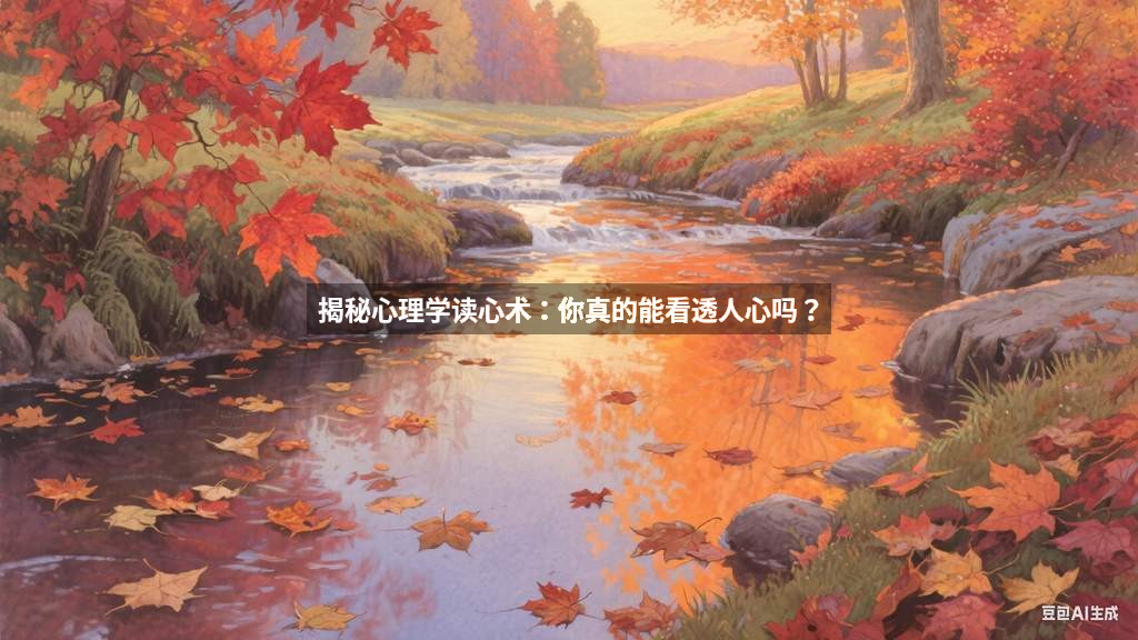揭秘心理学读心术：你真的能看透人心吗？