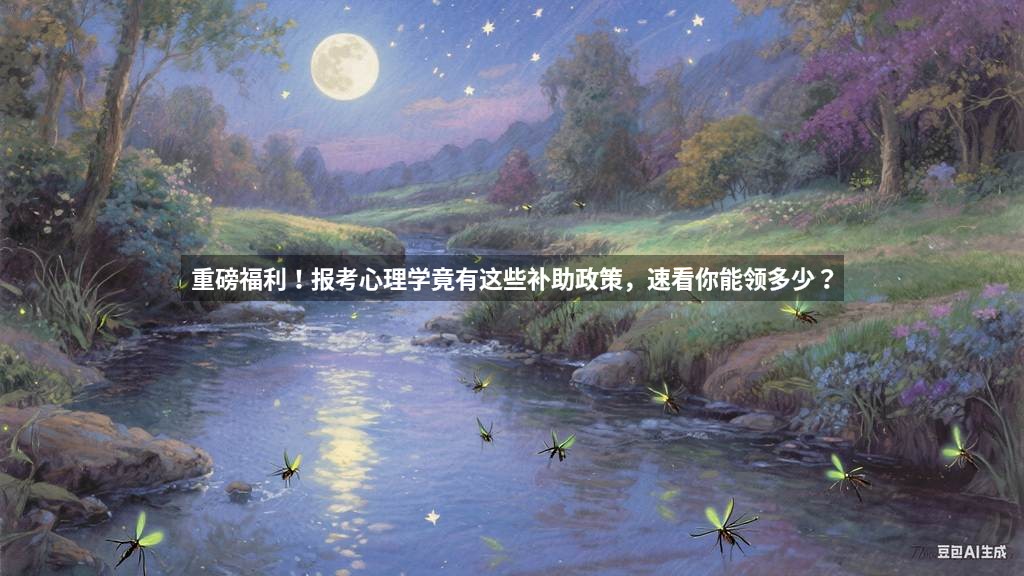 重磅福利！报考心理学竟有这些补助政策，速看你能领多少？
