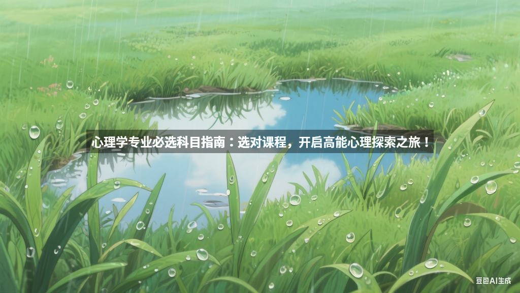 心理学专业必选科目指南：选对课程，开启高能心理探索之旅！