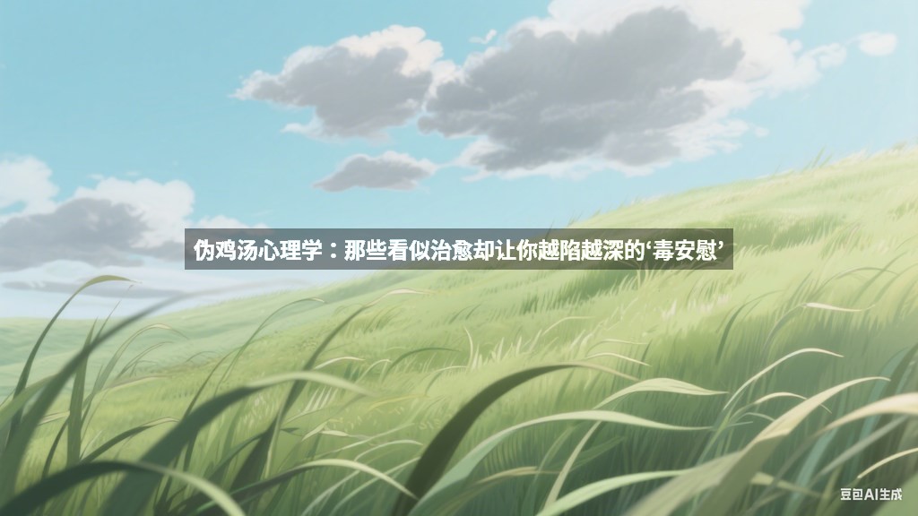 伪鸡汤心理学：那些看似治愈却让你越陷越深的‘毒安慰’