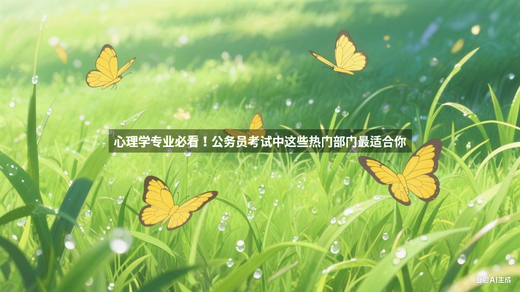 心理学专业必看！公务员考试中这些热门部门最适合你