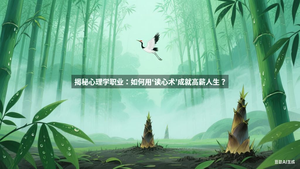 揭秘心理学职业：如何用‘读心术’成就高薪人生？