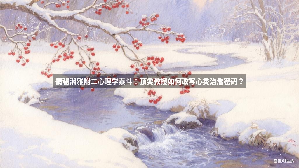 揭秘湘雅附二心理学泰斗：顶尖教授如何改写心灵治愈密码？