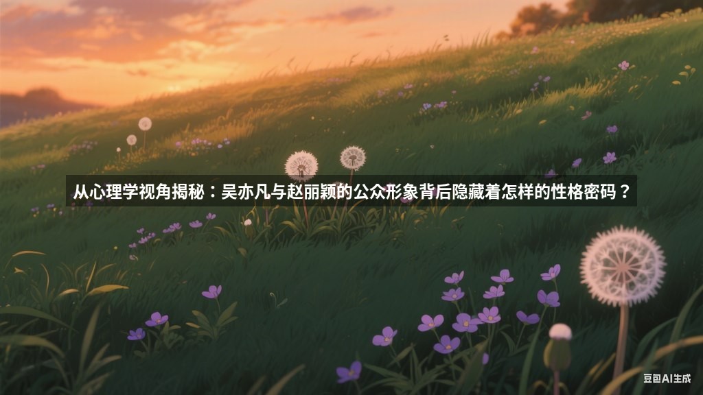 从心理学视角揭秘：吴亦凡与赵丽颖的公众形象背后隐藏着怎样的性格密码？